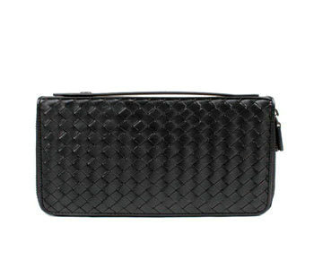 Bottega Veneta intrecciato leather document ase 1155020 black